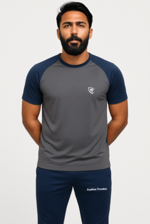 BurnOut Navy Raglan | DriFit Tracksuit