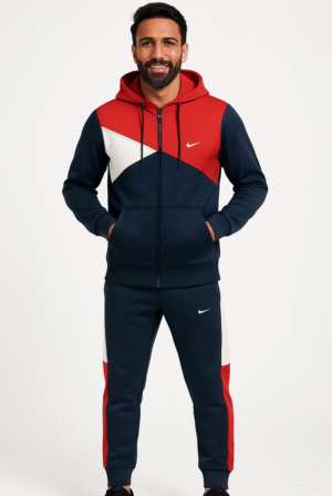 Red Panel Twinset - Fleece Tracksuit