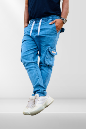 6 Pocket Denim Cargo Trouser | Neon