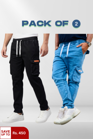 Pack of 2 | Black & Sky Blue